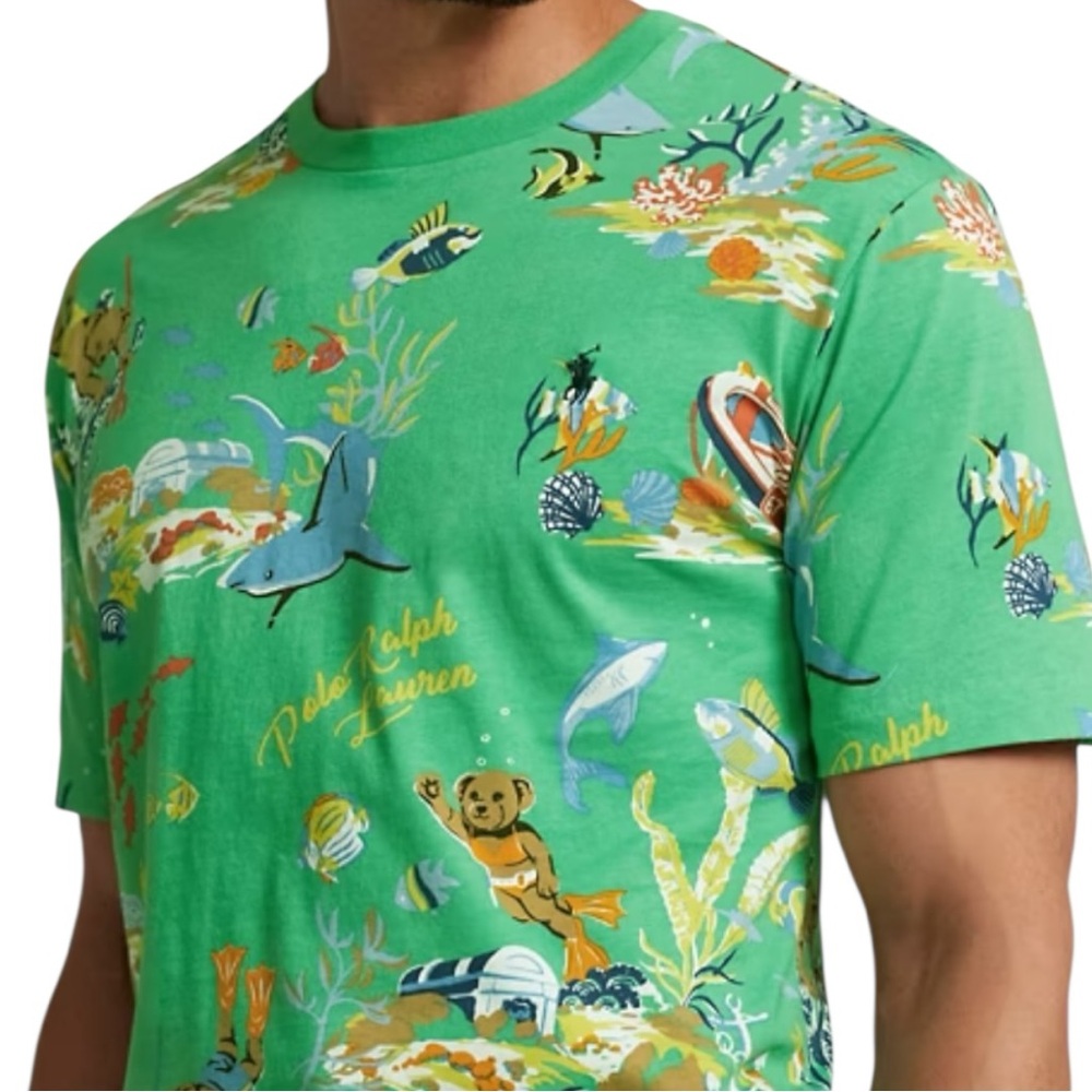 Polo Ralph Lauren Polo Bear Jersey T-
Shirt Green | 3XB - Picture 3 of 15